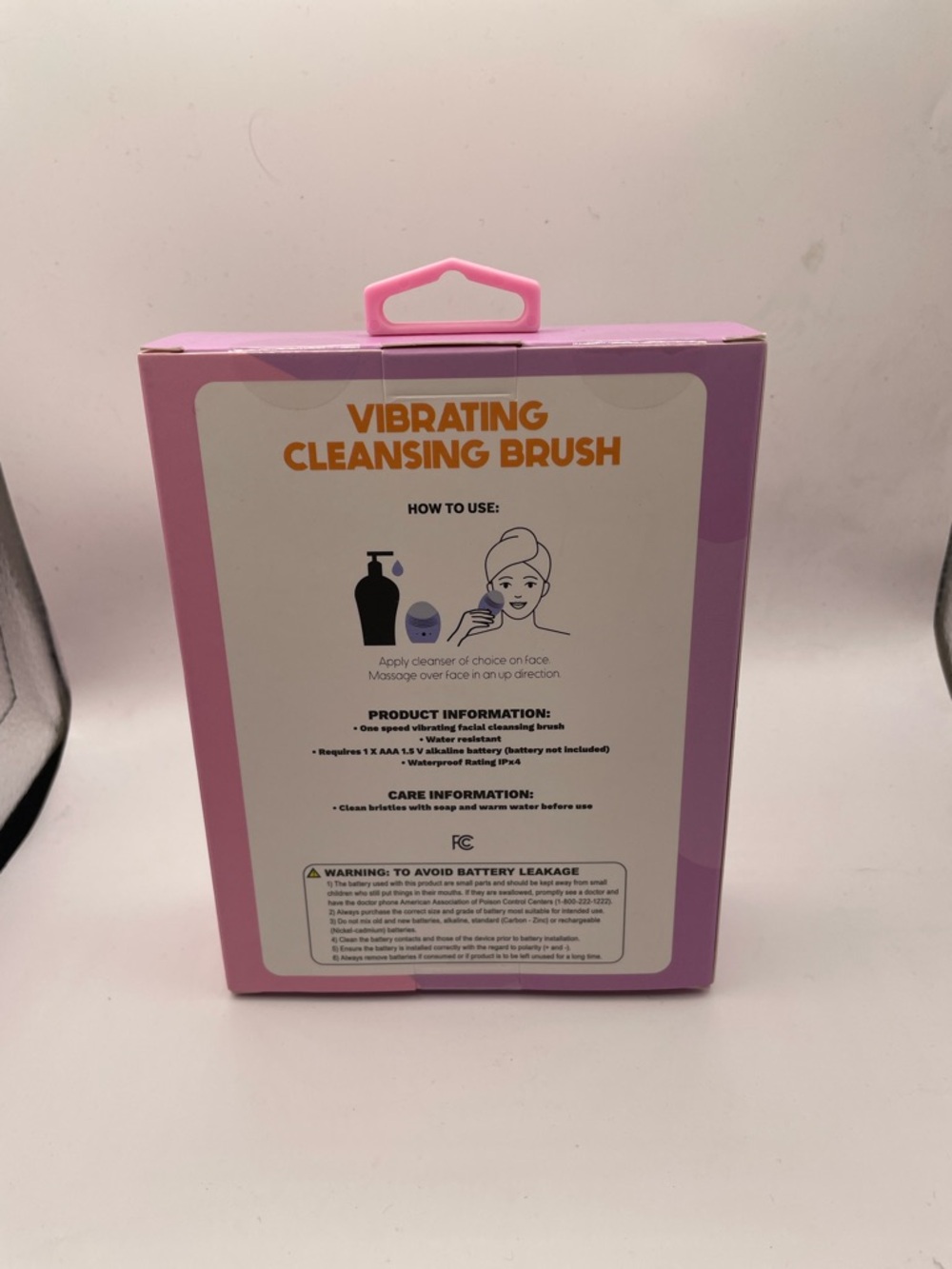 Amazon Vibrating Cleansing Brush - Pink and Purple - Picture 2 of 2